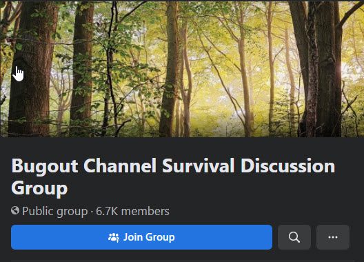 Bugout Cannel Survival Discussion Group